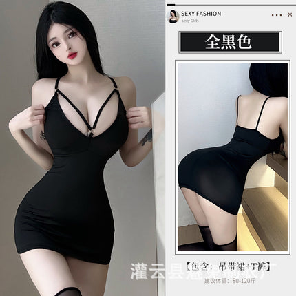 Charming rabbit sexy lingerie bed funny suspender skirt passion pajamas sexy sheath free flirting suit 8504