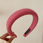 Rose red#Knitted headband