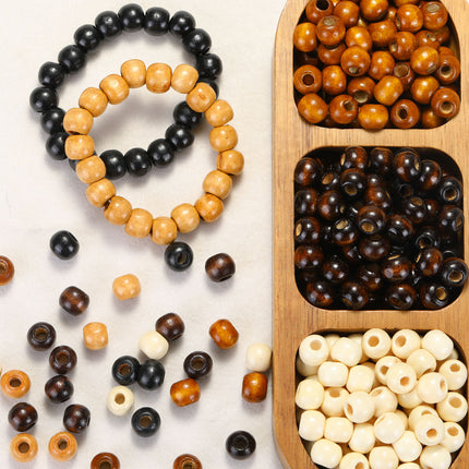 Natural Wooden Beads, Round Abacus Beads, Large Hole Beads, Loose Beads, Handmade DIY Jewelry, Mobile Phone Chain Accessories, Beading Accessories