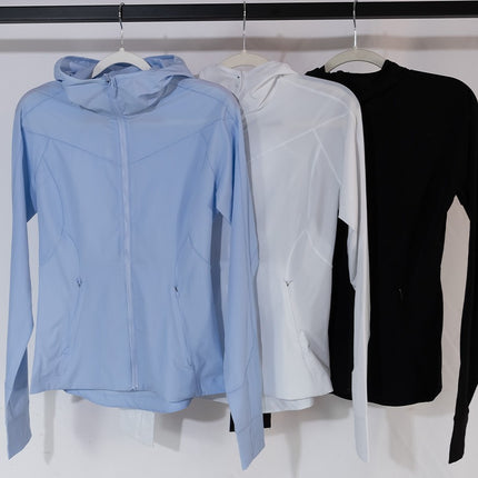 LU IUX Summer New Women's Sun Protection Suit UPF50 MIST OVER UV Protection Long Sleeve Hooded Zipper
