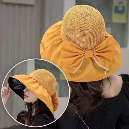 2026 New Summer Fisherman Hat for Women, Large Brim, Black Coating, Sun Protection, Uv Protection, Outdoor Hat, Foldable