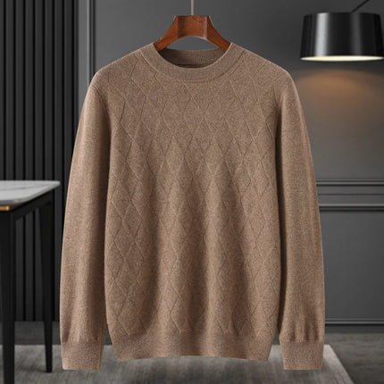 Pure Mountain Round Neck New Autumn and Winter 10 Knitwear Cashmere Knitwear Loose Retro Men's Bottoming Knitwear Knitwear Shadow Green