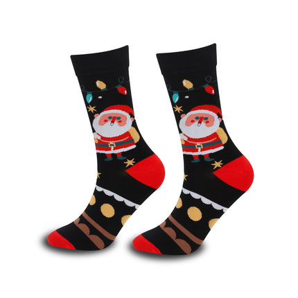 Cross-border Hot Christmas Socks Autumn and Winter Santa Claus Mid-tube Socks Elk Christmas Gifts Amazon Tide Socks