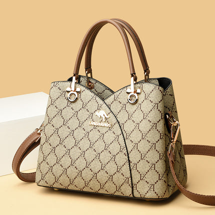 Blue Xin Kangaroo Soft Leather Bag 2023 New Style Atmospheric Mother Handbag Fashionable Middle-aged Crossbody Shoulder Bag