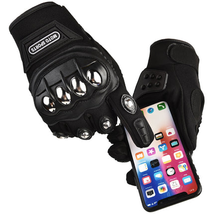Autumn and Winter Tactical Gloves fleece-lined Warm Cold-proof Men's Full-finger Touch Screen Hard Shell Motorcycle Motorcycle Riding Drop-proof