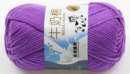 Five-Strand Milk Cotton Wool Ball Wholesale Medium Thick Thread Crochet Doll Shoes Scarf Handmade DIY Knitting Material Package