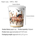 Paper cup 10pcs-western cowboy