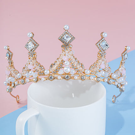 Birthday Crown Girls Headwear Kidsren Princess Classy Crown Girls Hairpin Hairband Little Girl Hair Accessories Headband