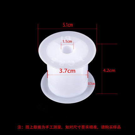 Transparent round I-shaped bobbin bobbin wool fishing line storage cylinder plastic empty coil winding barrel pipe