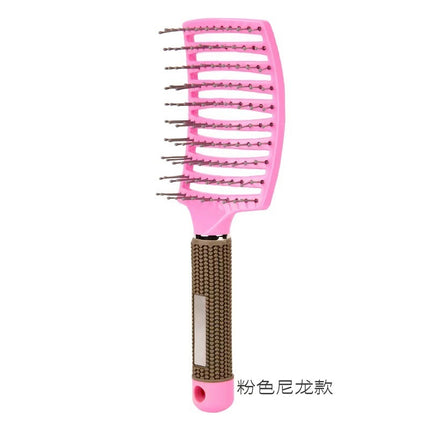 Cross-border Hot Pig Mane Big Bend Comb Fluffy Curly Hair Styling Comb Anti-static Hair Comb Home Hair Massage Comb
