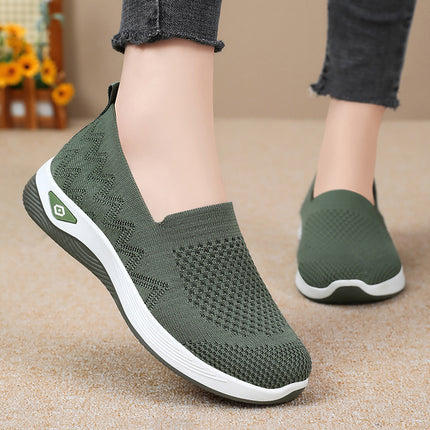 Women's Summer New Casual Slip-On Shoes, Cross-Border Dropshipping, Soft-Soled Breathable Fashion Mom Shoes, Old Beijing Cloth Shoes