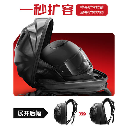 Loy Black Knight Led Iron Man Motorcycle Backpack Led Waterproof Motorcycle Riding Helmet Bag Backpack Night Riding