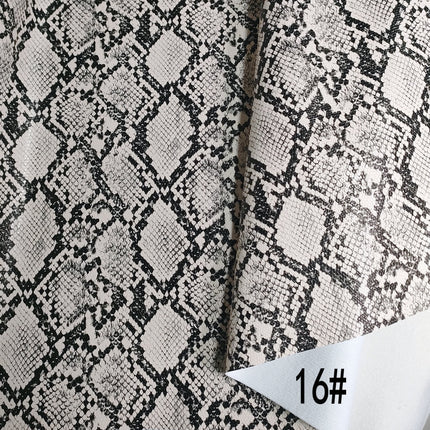 Pu Snakeskin Pattern Leather Fabric, Python Pattern Leather for Bags, Anime Belts, Soft Bags, Headboard Backs, Artificial Leather with Animal Prints