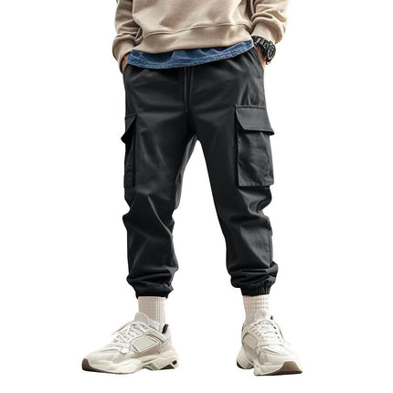 Cross-Border Amazon Spring and Autumn American Outdoor Multi-Pocket Overalls Men's Loose Trendy Sports and Leisure Leggings