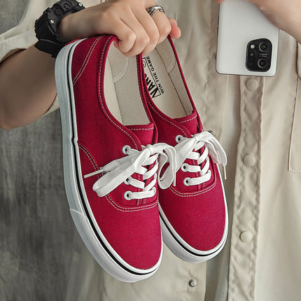 Spring new breathable canvas shoes men's classic shoes Hong Kong style Joker casual shoes Korean Niche board shoes wholesale