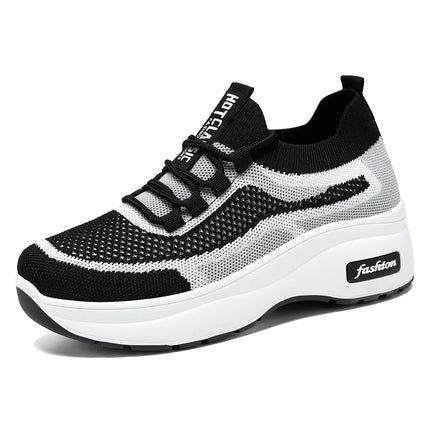Women's Thick-Soled Classic Casual Shoes, Platform Shoes, Comfortable and Breathable Spring Sneakers, Fashionable and Versatile Sock Shoes Wholesale