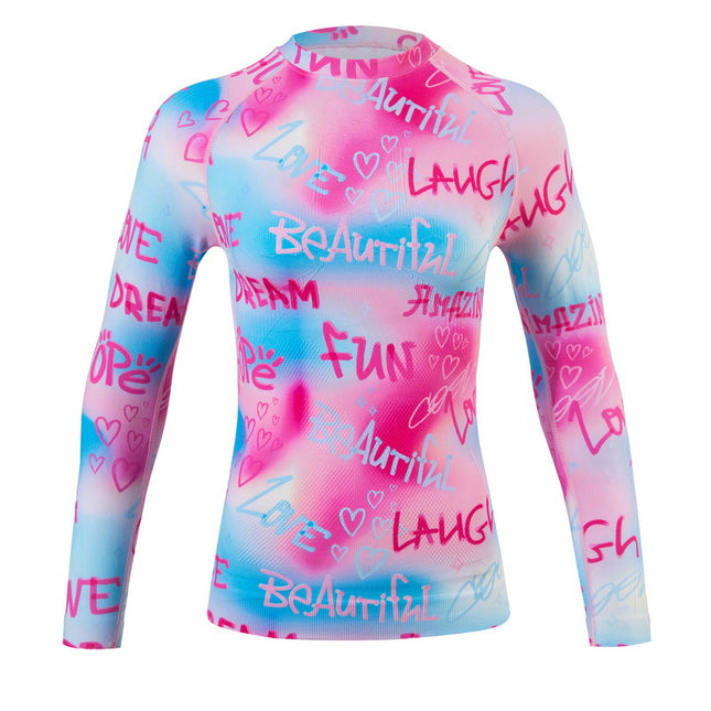 In-Stock Graffiti Men's and Women's Fitness Marathon Moisture-Wicking Compression Clothing Set Ski Sports Quick-Drying Clothing and Pants