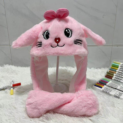 Factory direct tremolo hat ears will move cute rabbit hat net red dancing music airbag cap a generation of hair