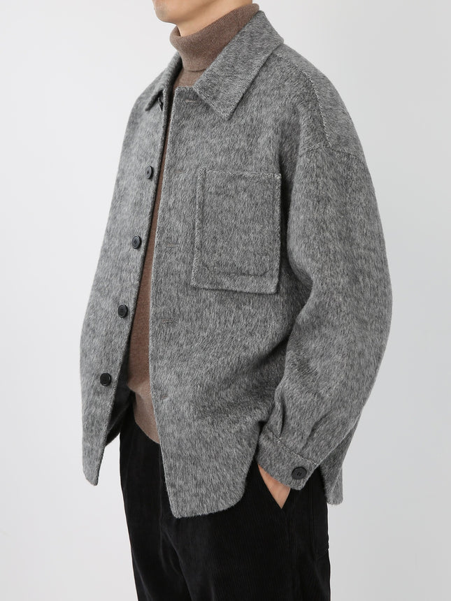 High Luxury Series Autumn and Winter Lazy Casual Light Mature Warm Jacket Coat Double-Sided Wool Wool Commuter Short Coat for Men