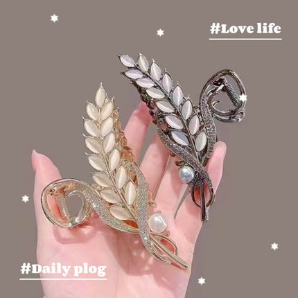 2024 New Style Rhinestone Wheat Ear Hairpin for the Back of the Head, Hairpin for Large Hair Volume, Shark Hairpin Hairpin Jewelry Wholesale