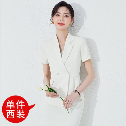 Professional suit suit women's summer elegant goddess fan high-end suit jacket workplace formal wear jewelry shop overalls