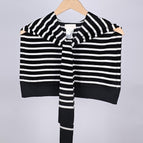 White stripes on black