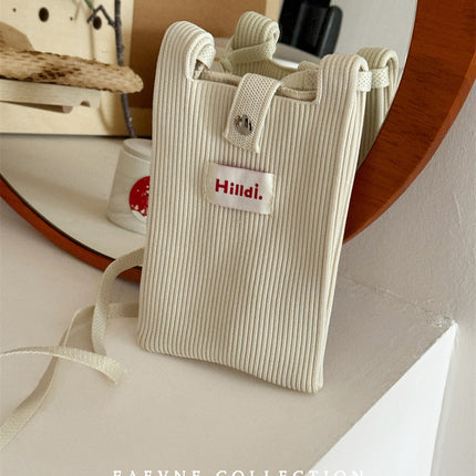 Dopamine Fashionable New Women's Bag South Korea Niche Crossbody Mobile Phone Bag Retro Solid Color Shoulder Small Bag Coin Purse