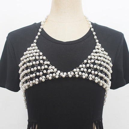 Sexy Chest Chain Sexy Underwear Body Chain Women's Perspective Metal Bra Clavicle Necklace