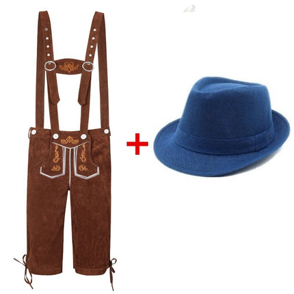 Foreign Trade Wish Hot Sale Adult Men's Beer Pants Hat suit Germany Oktoberfest Clothing Men's Clothing