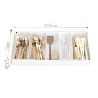 Three-part grid + left and right telescopic [white model]
