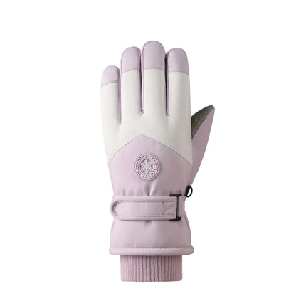 Ski Gloves for Men and Women in Winter, Outdoor Cycling, Windproof, Cold-Proof, Anti-Slip, Touch Screen Gloves, Fleece-Lined, Thickened, Warm Gloves