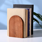 Ebony wood round-head bookend, large size 17*12