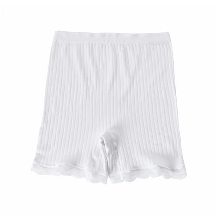 2022 New Cotton Crotch Threaded Safety Pants Women Seamless Lace Lace Bear Anti-Light Base Boxer Briefs