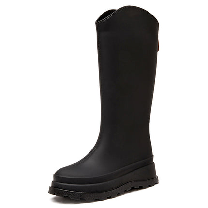Korean-Made Single-Layer Russian Cross-Border Fashion High-Top Women's Rain Boots, Non-Slip Waterproof Rubber Shoes, Versatile New Style