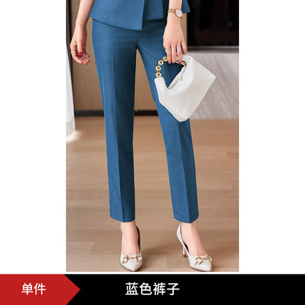 Business wear suit women's summer thin summer elegant goddess fan Gao end hotel front desk workwear suit overalls