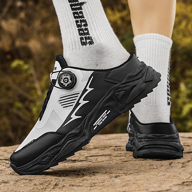 2025 Summer New Style Mesh Breathable sneaker Korean Style Half-support Trendy Men's Shoes Thick Sole Non-slip Casual Running Shoes