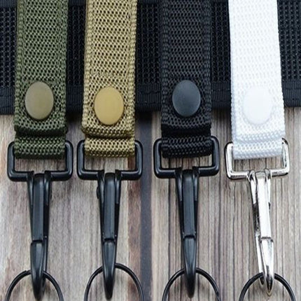 Outdoor Multifunctional Climbing Nylon Ribbon Keychain Hanging Buckle Hiking Camping Portable Clip CS Real Belt Buckle