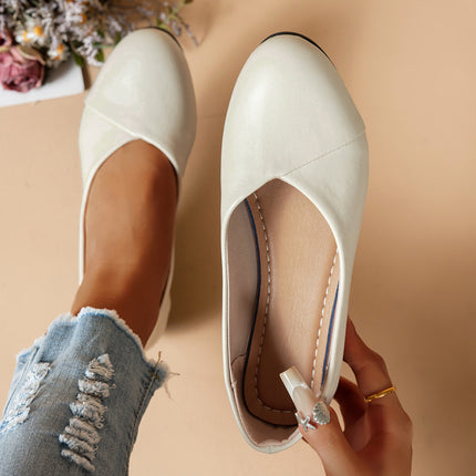 Mom's Shoes, Shallow Mouth Single Shoes, Soft Sole Flat Women's Shoes, Soft Leather, 2025 Slip-On Casual Style, Early Spring 2026 Casual Style