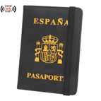 Spanish strap magnetic-proof passport holder (black)
