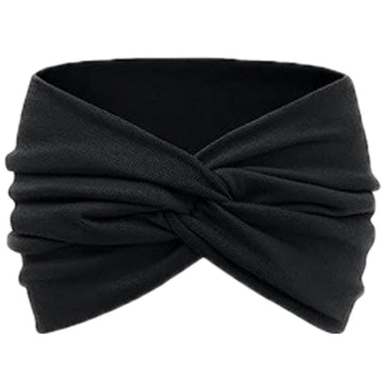 Amazon Wide Knitted Hair Band Yoga Sports Hair Band Pregnant Women Windproof Headscarf Elastic Anti-sweat Cross Hair Band Women