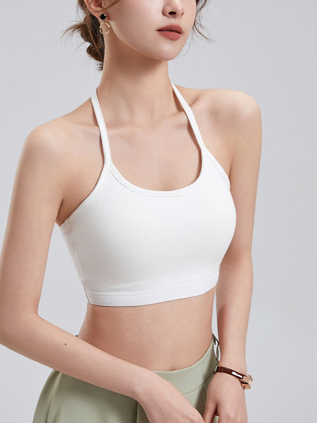 Corset Halter Neck Tube Top Bra Vest Anti-Exposure Wireless Girl's Beautiful Back Underwear Wrap Top Hot Girl