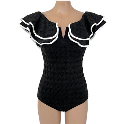 South Korea new swimsuit women's conservative triangle one-piece belly cover slimming cross-border wholesale hot spring fashion foreign trade swimsuit