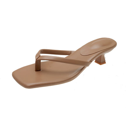 Square Toe Casual Beach Flip-Flops Women's Cross-Border Summer New European and American Foreign Trade Stiletto Women's Wholesale