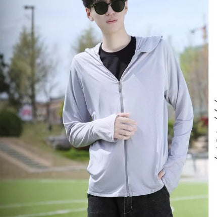 2025 Sun Protection Clothing Men's Summer Thin Jacket Light and Breathable Ice Silk Feel Fishing Sun Protection Clothing Men's and Women's Sun Protection