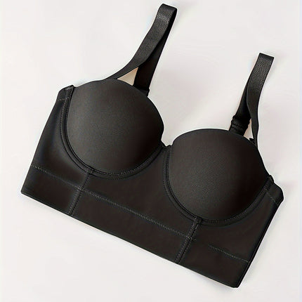 Cross-border European and American seamless smooth steel ring underwear gathered upper support wide lower circumference half cup bra