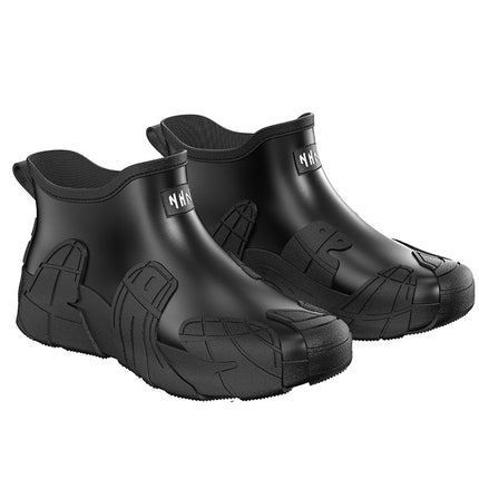 2025 cross-border water shoes men's short tube outdoor fishing rain boots non-slip low tube rubber shoes work rain boots fleece-lined rain boots
