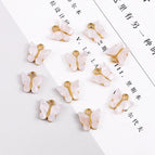 Length 13mm width 12.5mm aperture about 2mm 4/bag / White