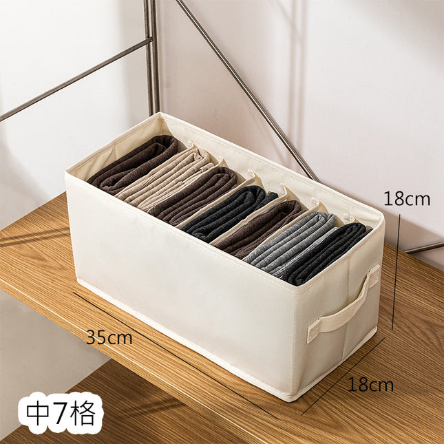 Pants Clothes Storage Artifact Partition Box Jeans Partition Organizer Bag Household Wardrobe Layered Clothes Stacking Box