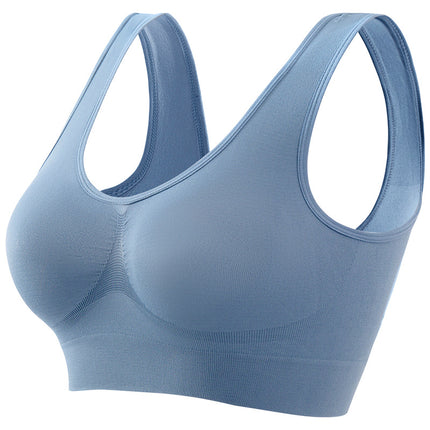 plus size Underwear Women's Small Chest Push-up chubby girl Non-rims Yoga Sports Bra Thin Padded Sexual Beauty Vest