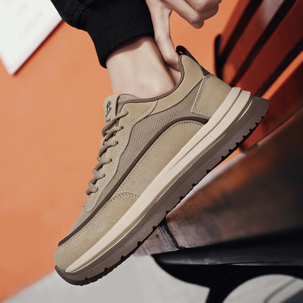 sneaker Men's 2025 Spring New Fashionable All-match Casual Shoes Mesh Breathable Lightweight Platform Lace-up Forrest Gump Shoes